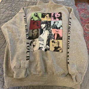 Taylor Swift Eras Tour Grey Quarter Zip Size Small